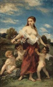 Flore Saisie Par L'Amour Or L'Innocence En Danger by Narcisse-Virgile D Az De La Pena