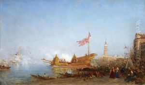 La Sortie Du Buccentaure Devant Le Quai Des Esclavons