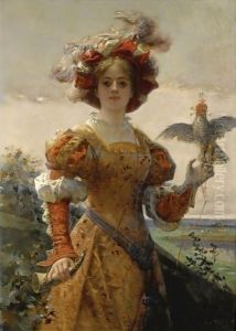 Dame Au Faucon by Edmond-Louis Dupain
