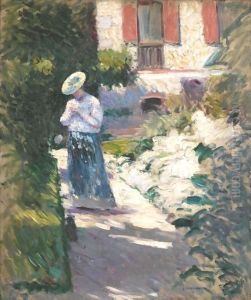 Study For 'Les Dahlias, Jardin Du Petit Gennevilliers' by Gustave Caillebotte