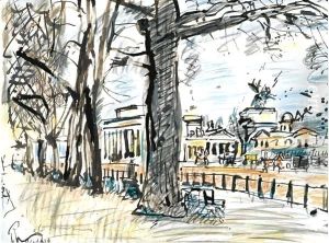Rotten Row, Hyde Park by George Leslie Hunter