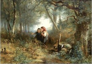 Children Discovering Pheasants Near A Stream thumbnail