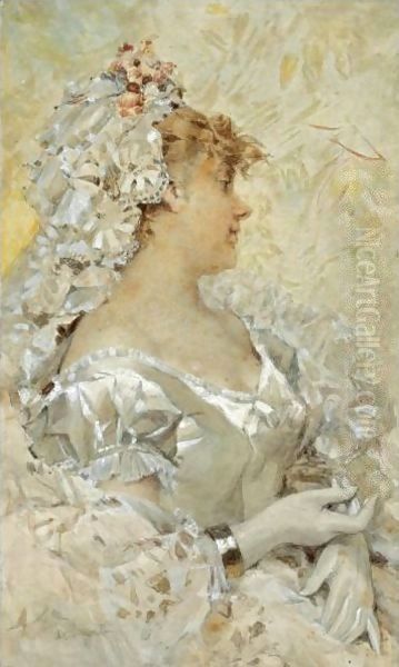An Elegant Beauty In A White Dress - view 1