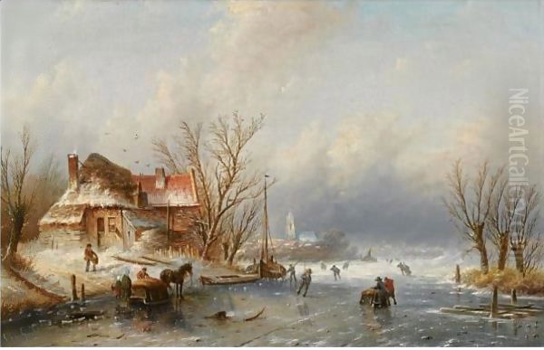 Skaters On A Frozen Waterway 2 - view 1
