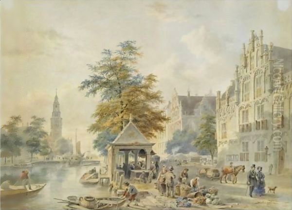 A View Of Amsterdam With The Montelbaanstoren In The Distance - view 1