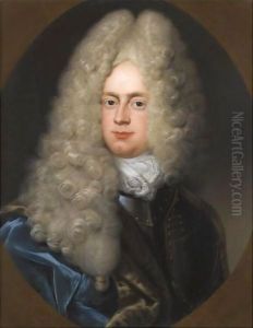 Portrait Of Herzog August Ferdinand Von Braunschweig-Bevern (1677-1704), Head And Shoulders, Wearing Armour And A Blue Cloak