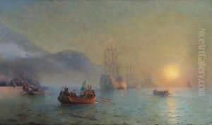 Columbus Sailing From Palos by Ivan Konstantinovich Aivazovsky