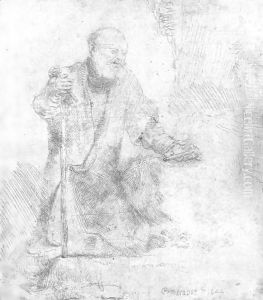St. Peter In Penitence by Harmenszoon van Rijn Rembrandt