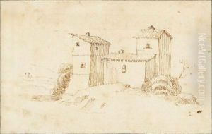 Study Of A Building In A Landscape