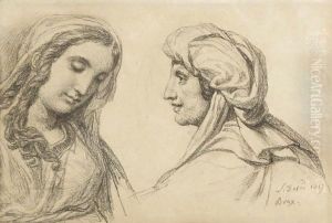 Jeune Fille Et Vieille Femme Vues En Buste