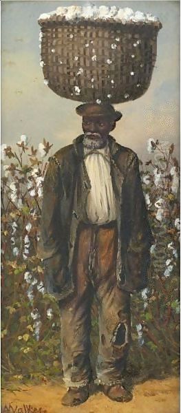 Man With A Basket Of Cotton - view 1