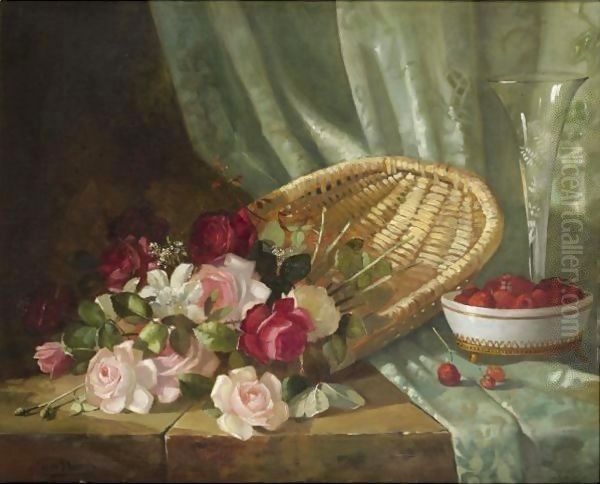 Still Life With Roses And Raspberries - view 1