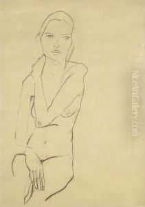 Seated Female Nude 2 by Egon Schiele