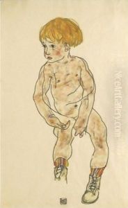 The Artist's Nephew, Anton Peschka, Jr. by Egon Schiele