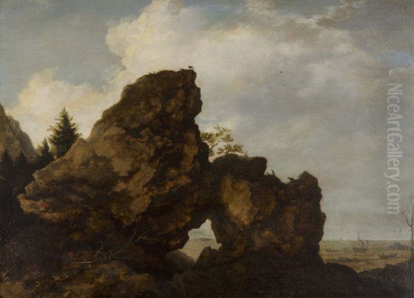 A Rocky Arch Near The Coast - view 1