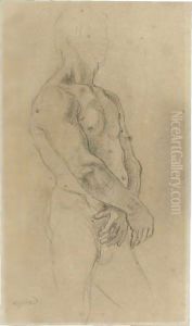 Study Of A Standing Male Nude, Turned Towards The Right