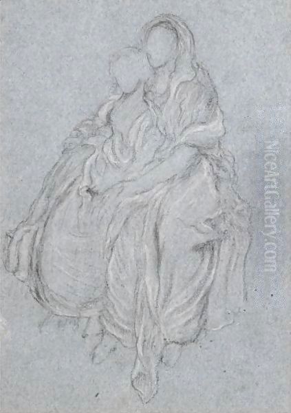 Drapery Study Of The Seated Girls Watching The Festival Procession In The Daphnephoria - view 1