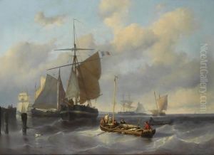 Fishing Boats Near The Coast by Louise Meyer