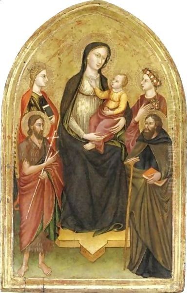 Madonna Col Bambino In Trono Tra San Giovanni Battista - view 1