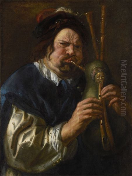 Self-Portrait As A Bagpipe Player - view 1