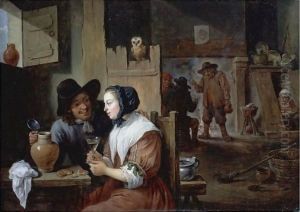 A Young Couple In An Inn