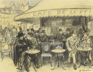 Cafe De La Paix by William Glackens