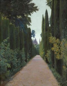 Gardens Of The Generalife, Granada by Santiago Rusinol i Prats