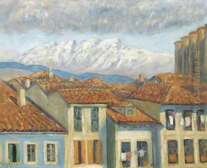 Renteria And The Mountains Of Aya by Dario de Regoyos y Valdes