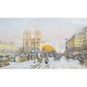 Notre Dame by Eugene Galien-Laloue