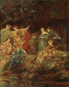 Festivite - Le Symposium by Adolphe Joseph Thomas Monticelli