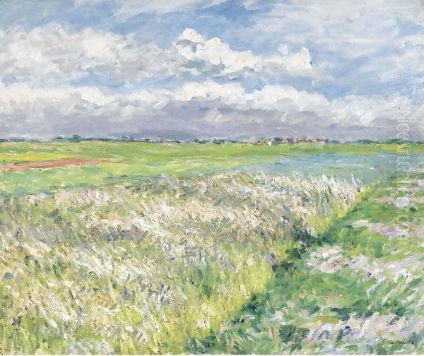Les Champs, Plaine De Gennevilliers, Etude En Jaune Et Vert - view 1