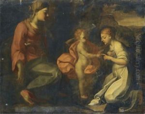 The Mystic Marriage Of Saint Catherine by Jean Tassel
