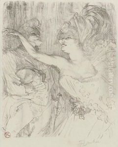 Guy Et Mealy Dans 'Paris Quic Marche' by Henri De Toulouse-Lautrec