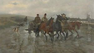 Four Horse Wagon On A Rainy Day Four Horse Wagon On A Rainy Day