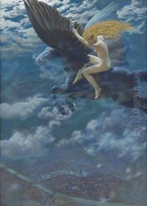 Dream Idyll (A Valkyrie) by Edward Robert Hughes R.W.S.