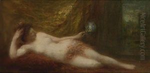 Odalisque A L'Ecran by Ignace Henri Jean Fantin-Latour