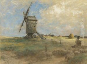 Le Vieux Moulin De Tardinghan by Leon Augustin Lhermitte