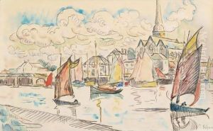 Voiliers Dans Le Port by Paul Signac