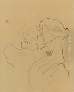 Les Deux Soeurs Legendaries by Henri De Toulouse-Lautrec