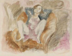 Petite Fille A La Chaise Longue (Rebecca) by Jules Pascin