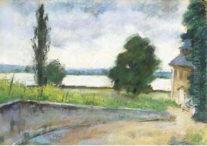 House By A Lake by Lesser Ury