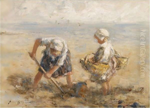 Digging On The Shore - view 1