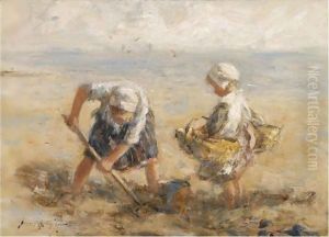 Digging On The Shore by Robert Gemmell Hutchison