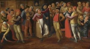 A Wedding Feast by Marten Van Cleve