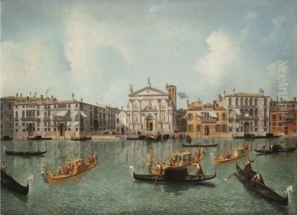 Venice, The Grand Canal With A View Of The Church Of San Stae - view 1