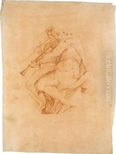 Three Musicians Playing Trumpets by Luca Giordano