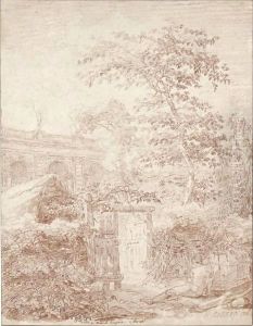 A View Of The Garden At Mondragone, Frascati by Hubert Robert