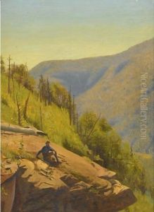 Summer In The Hills Two Paintings by Jervis McEntee