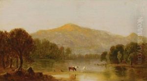 Mount Washington From The Saco River by Sanford Robinson Gifford
