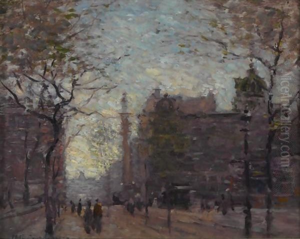 Study For 'Rainy Day, Columbus Circle' - view 1